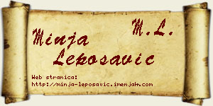 Minja Leposavić vizit kartica